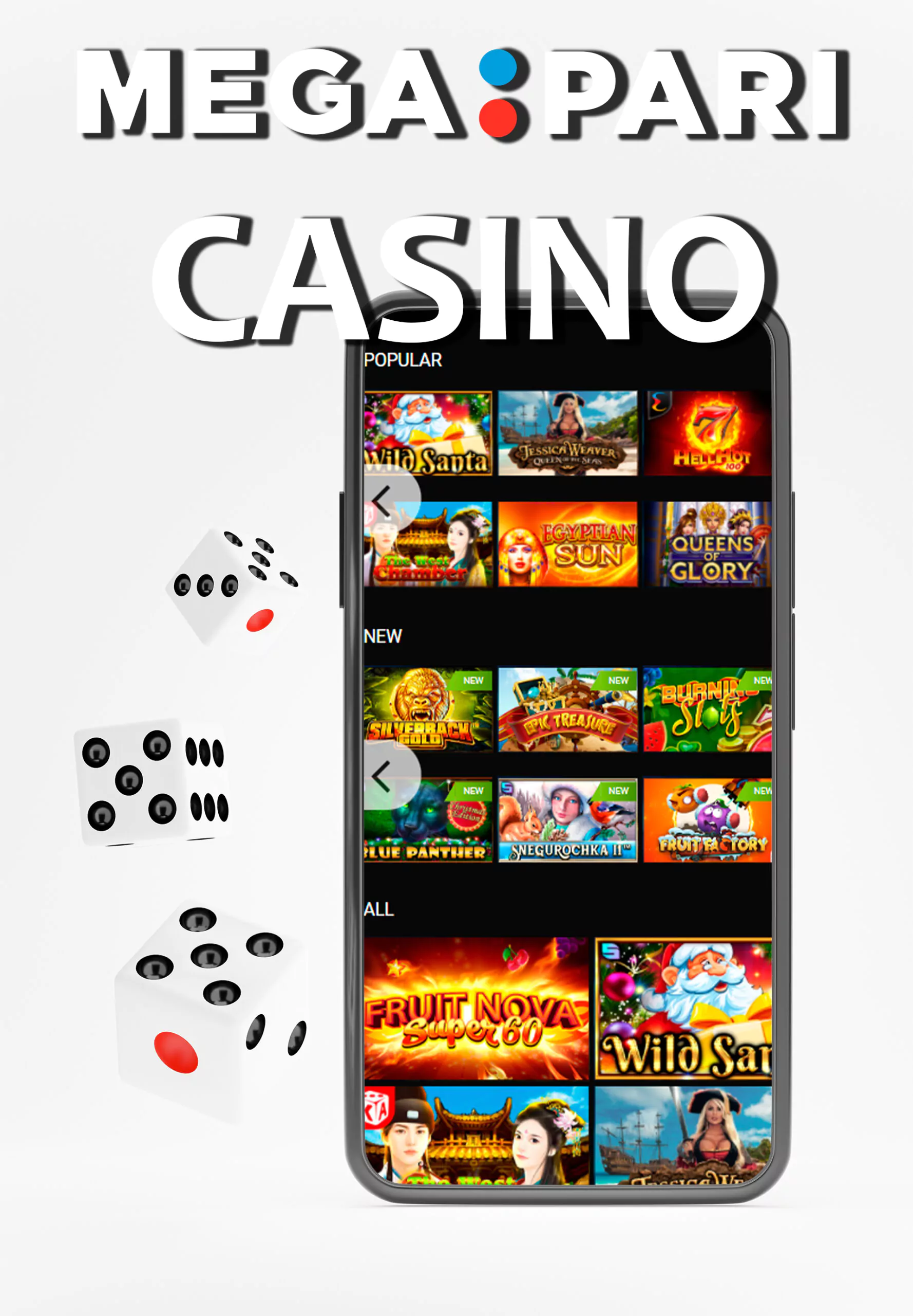 Megapari has also the mobile online casino.