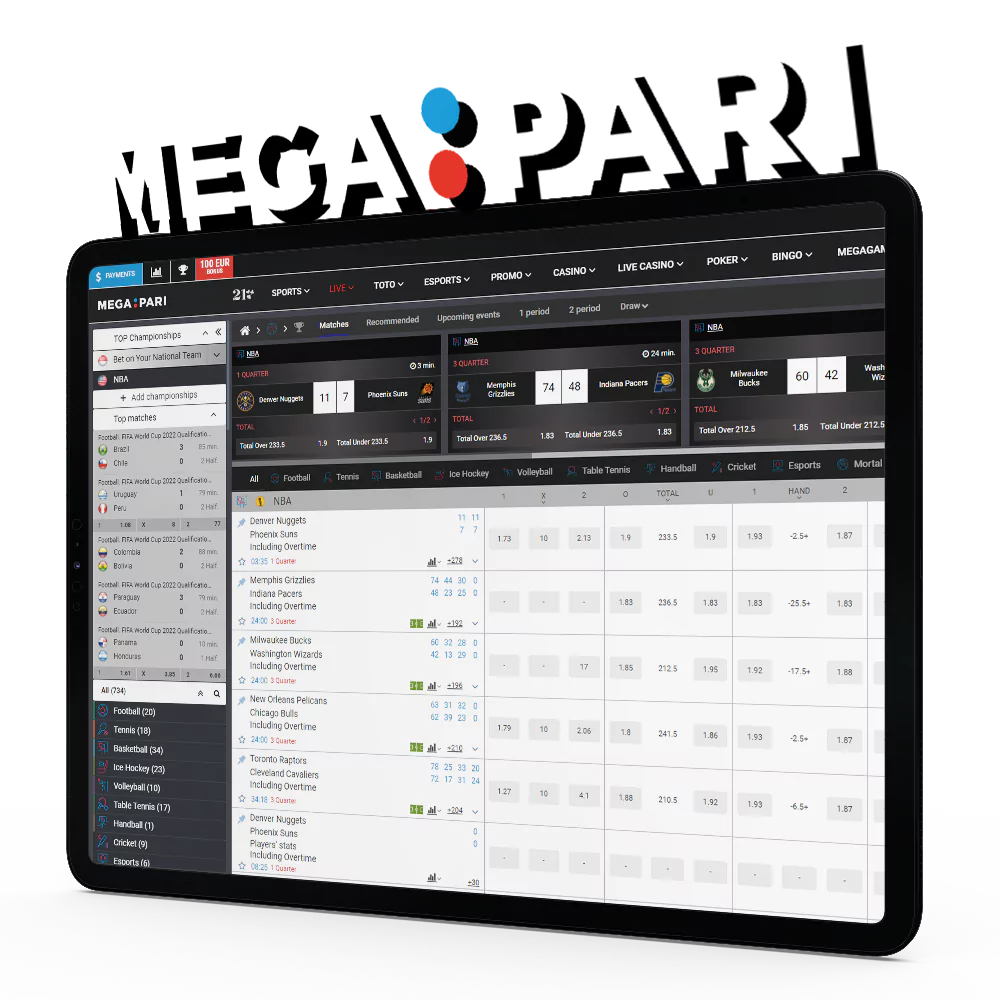 Learn more about betting at Mega Pari.