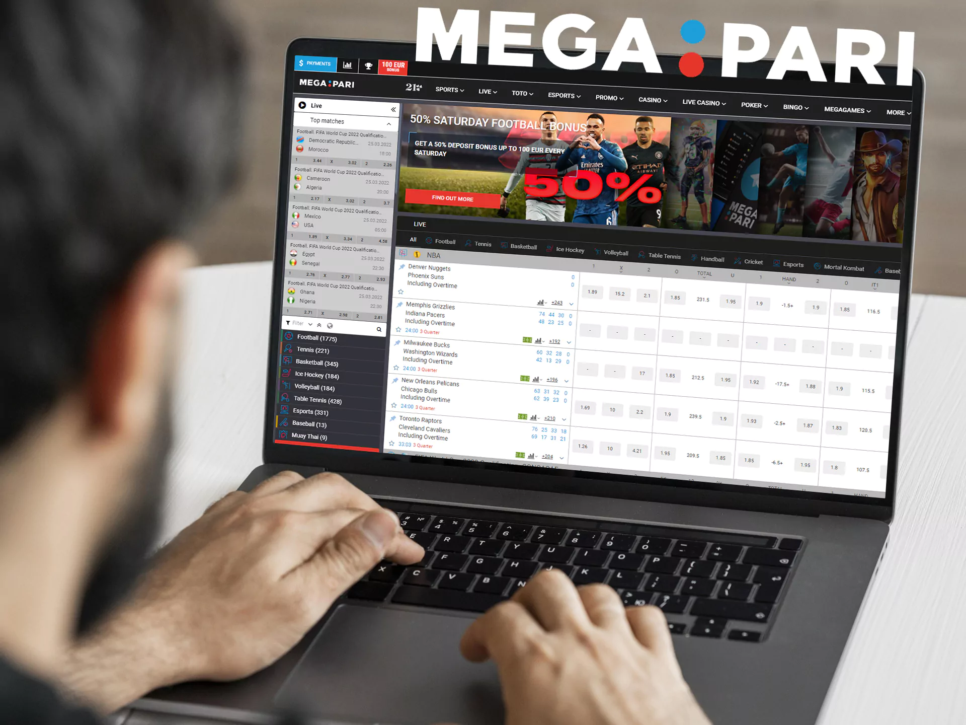 Start betting at Mega Pari is very easy.