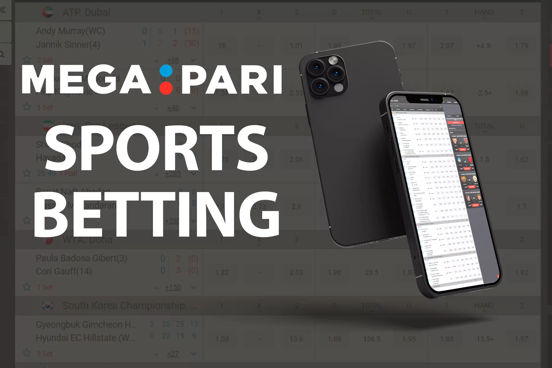 Choose your favorite sport and bet on it on the Mega Pari app.