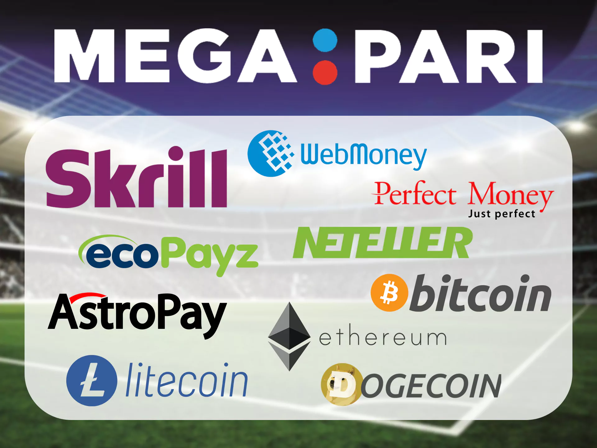 Mega Pari provides various payment systems.