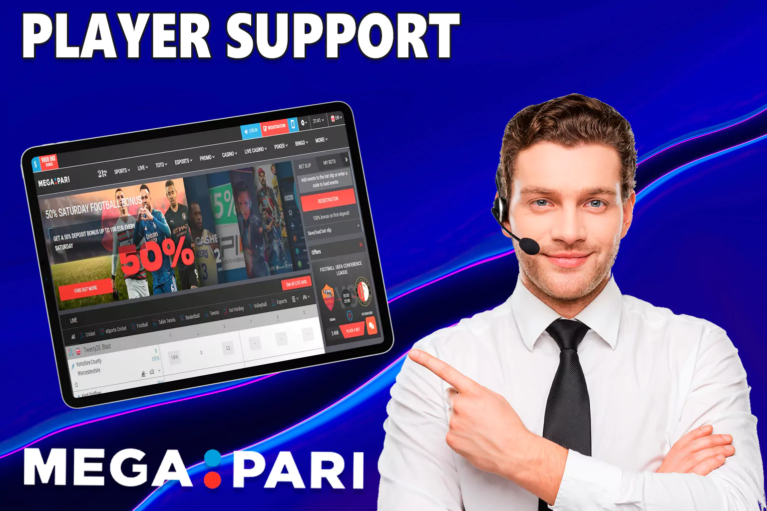 In case of problems, Mega Pari support will help, answer your questions 24/7.